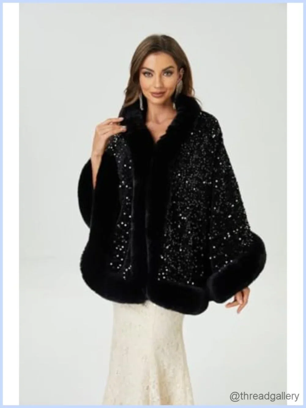 Faux Fur Wrap Shawl Stole Cape Winter Wedding Prom Party
